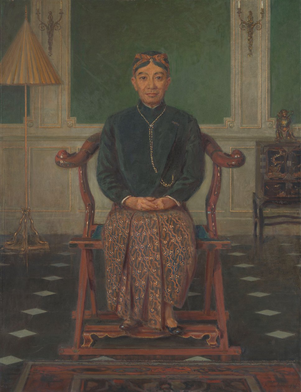 Ritratto di Pangeran Ario Soejono, ministro senza portafoglio nel gabinetto di guerra a Londra da Anton Abraham van Anrooy