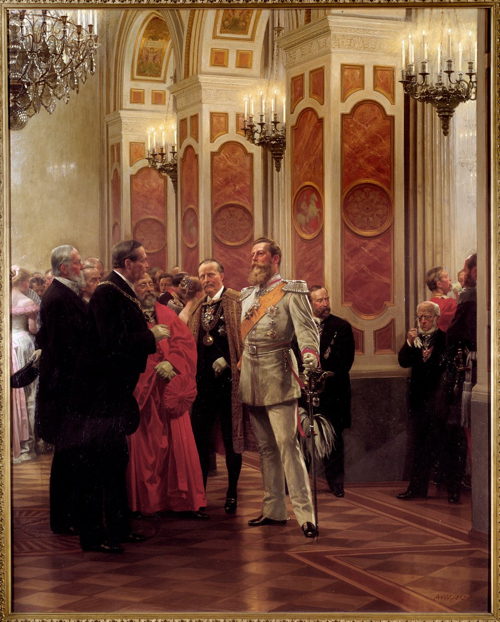 Il Kronprinz Guglielmo di Prussia al ballo di corte da Anton Alexander von Werner
