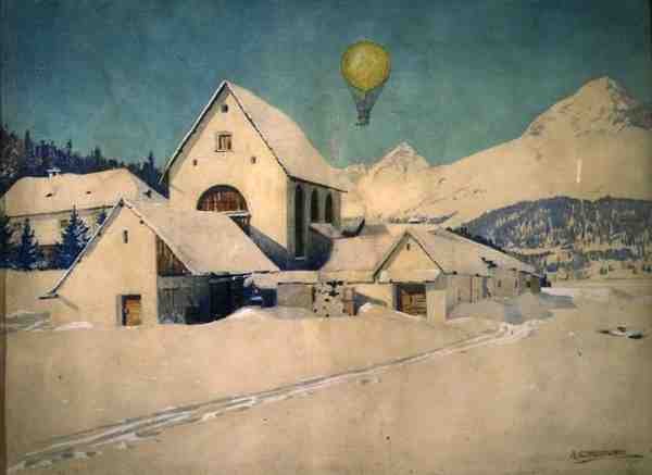 Paesaggio con mongolfiera da Anton Christoffel