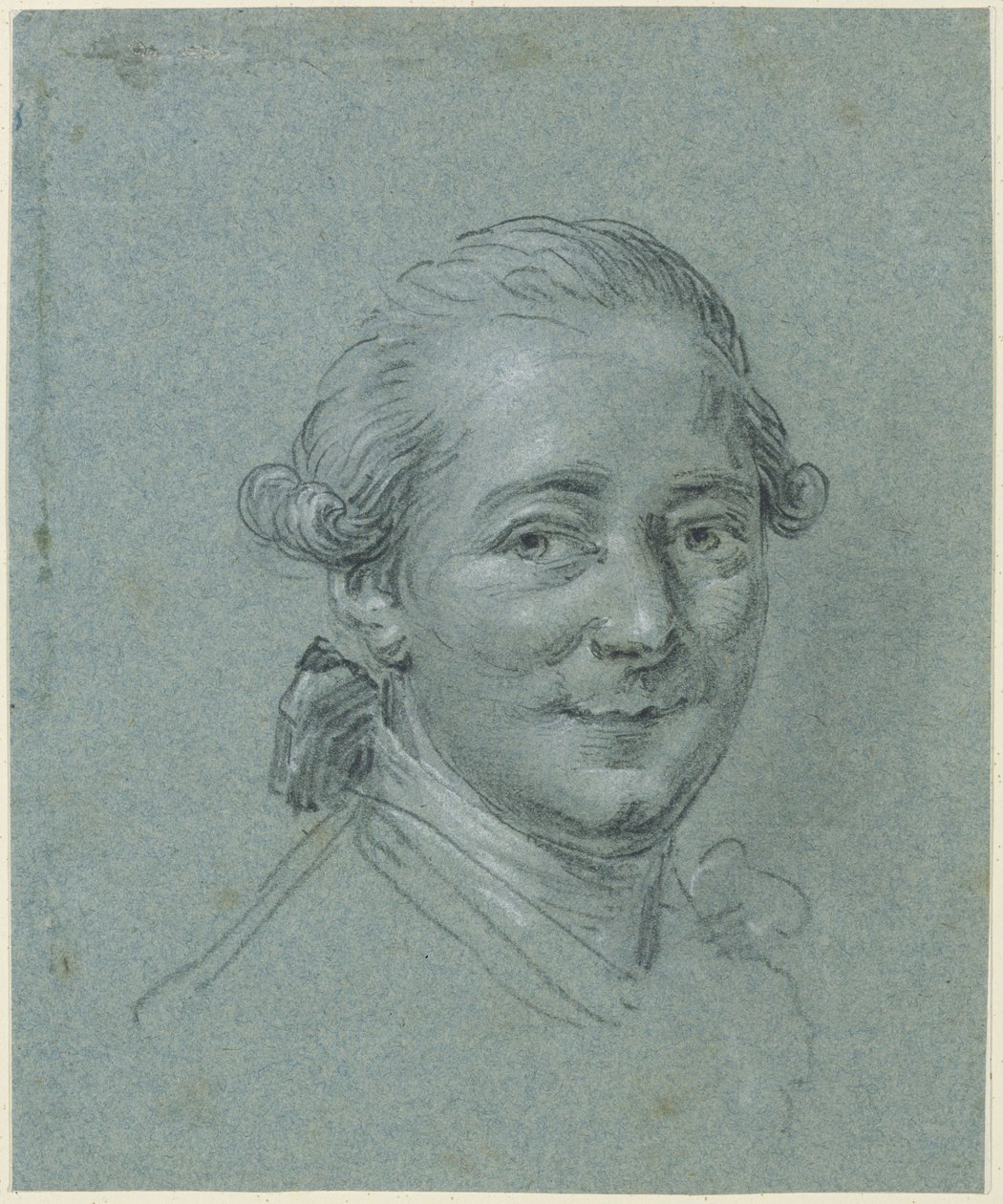 Ritratto di un uomo sorridente, con la testa leggermente girata verso destra, che guarda lo spettatore da Anton Graff