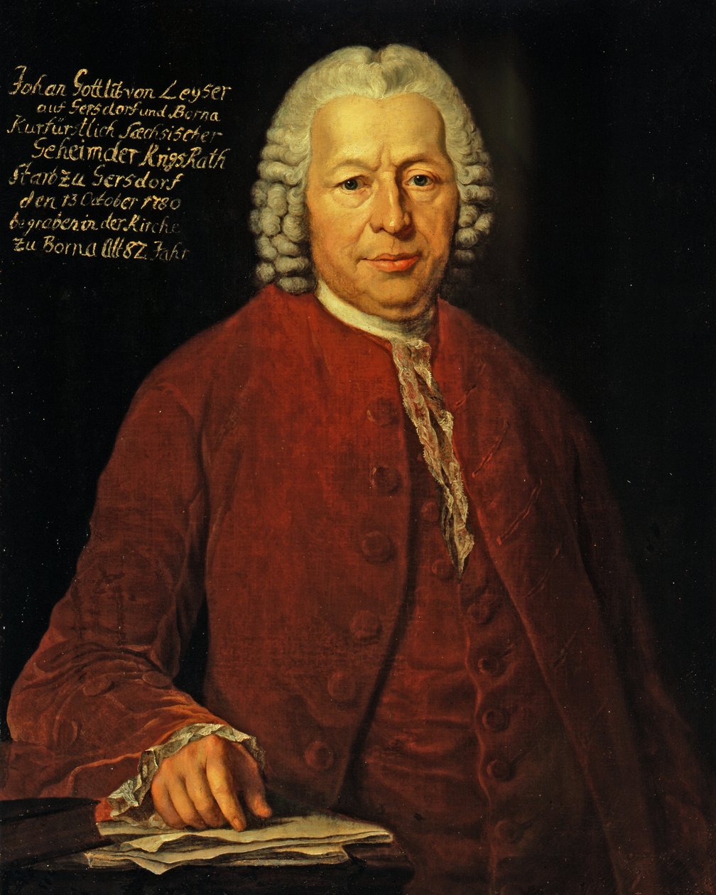 Il consigliere di guerra elettorale sassone Johann Gottlieb von Leyser (circa 1698-1780) da Anton Graff