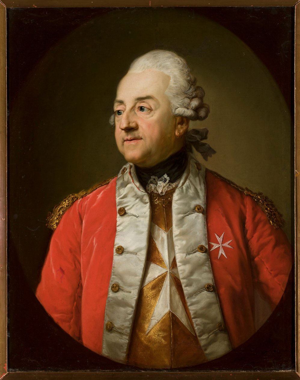 Ritratto di Johann N. Schaffgotsch in uniforme militare da Anton Graff