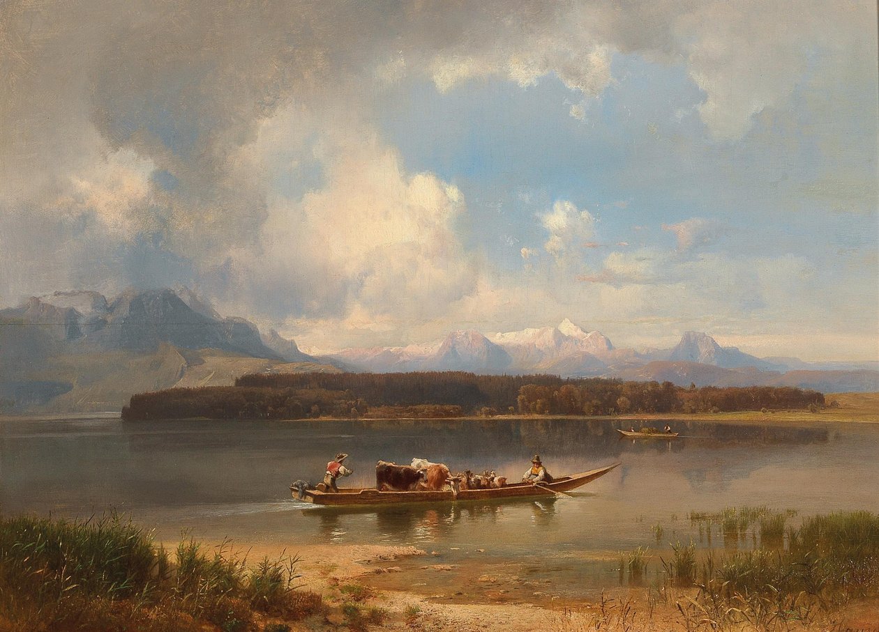 Tedesco: Il lago Chiemsee in autunno da Anton Hansch