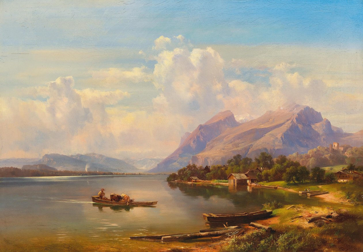 Tedesco: Lago Millstätter See in Carinzia da Anton Hansch