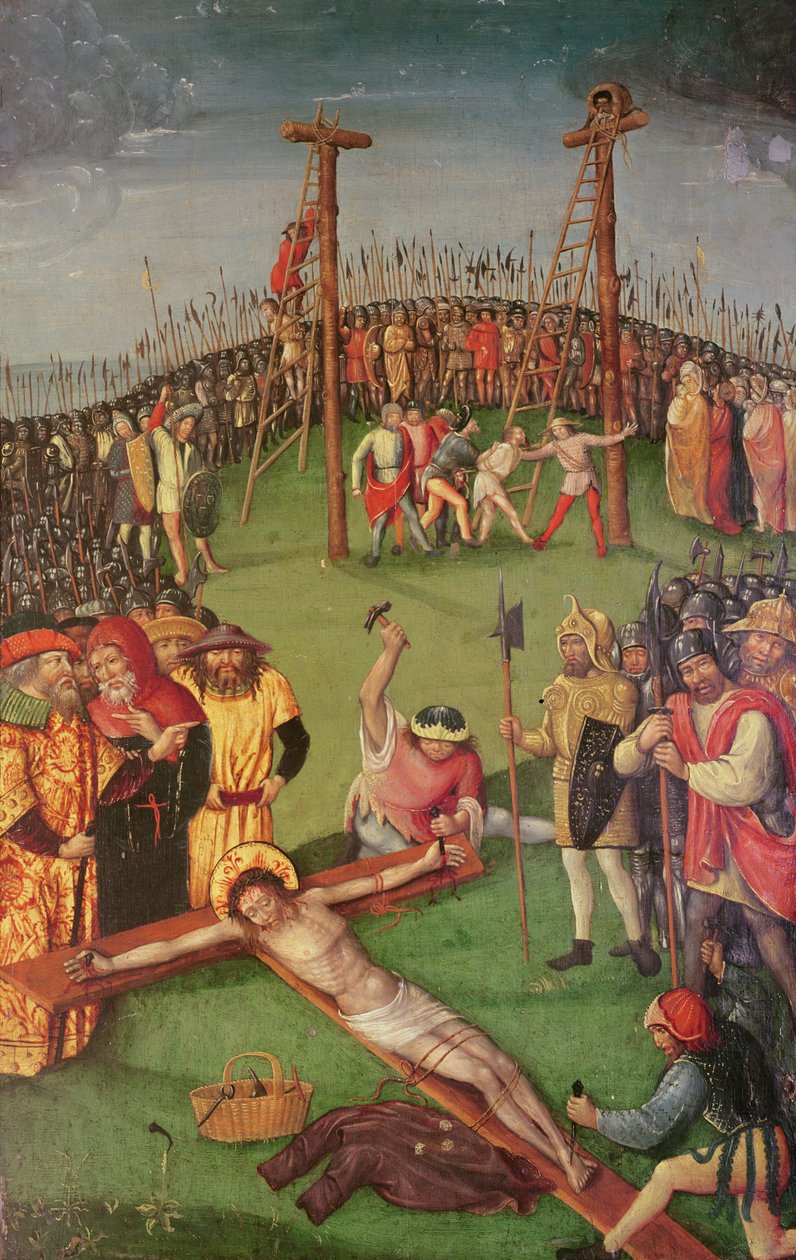 Cristo inchiodato alla croce, da Scene della vita di Cristo da Anton Henkel