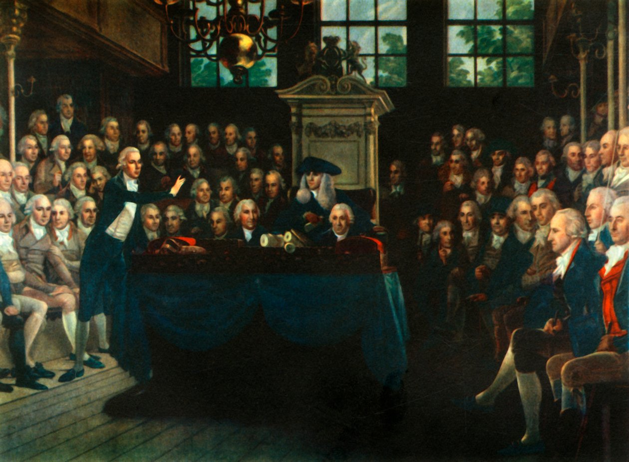 William Pitt, il Giovane, si rivolge ai Comuni, 1793, 1947 da Anton Hickel