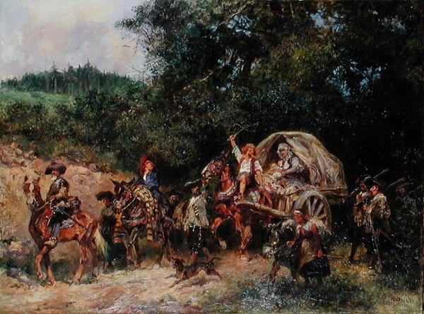 Seguaci del campo, c.1900 da Anton Hoffmann