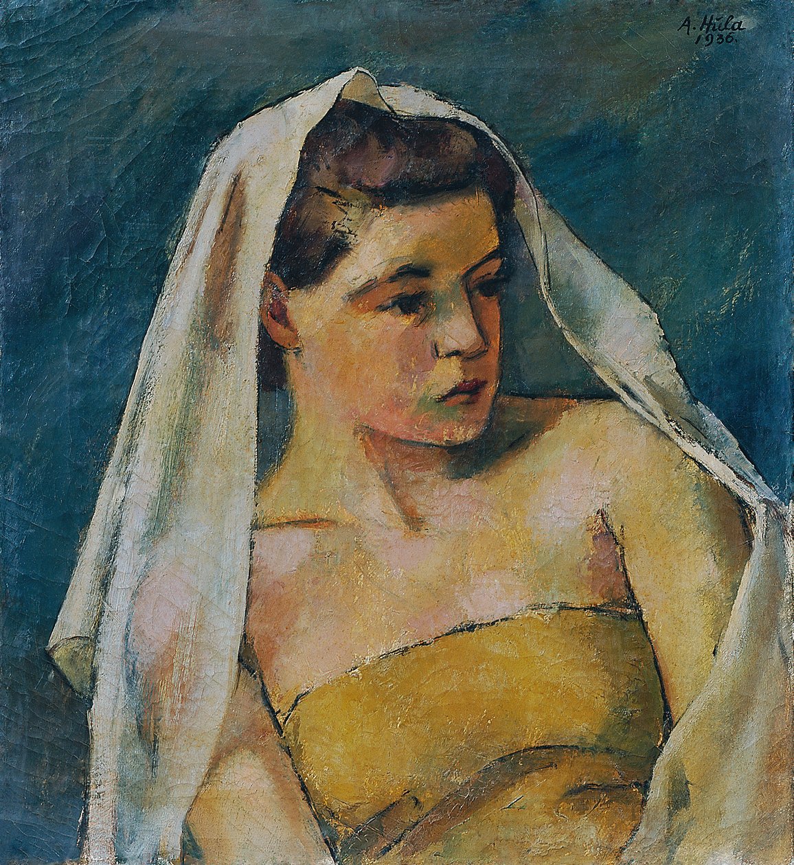 Giovane donna con velo da Anton Hula