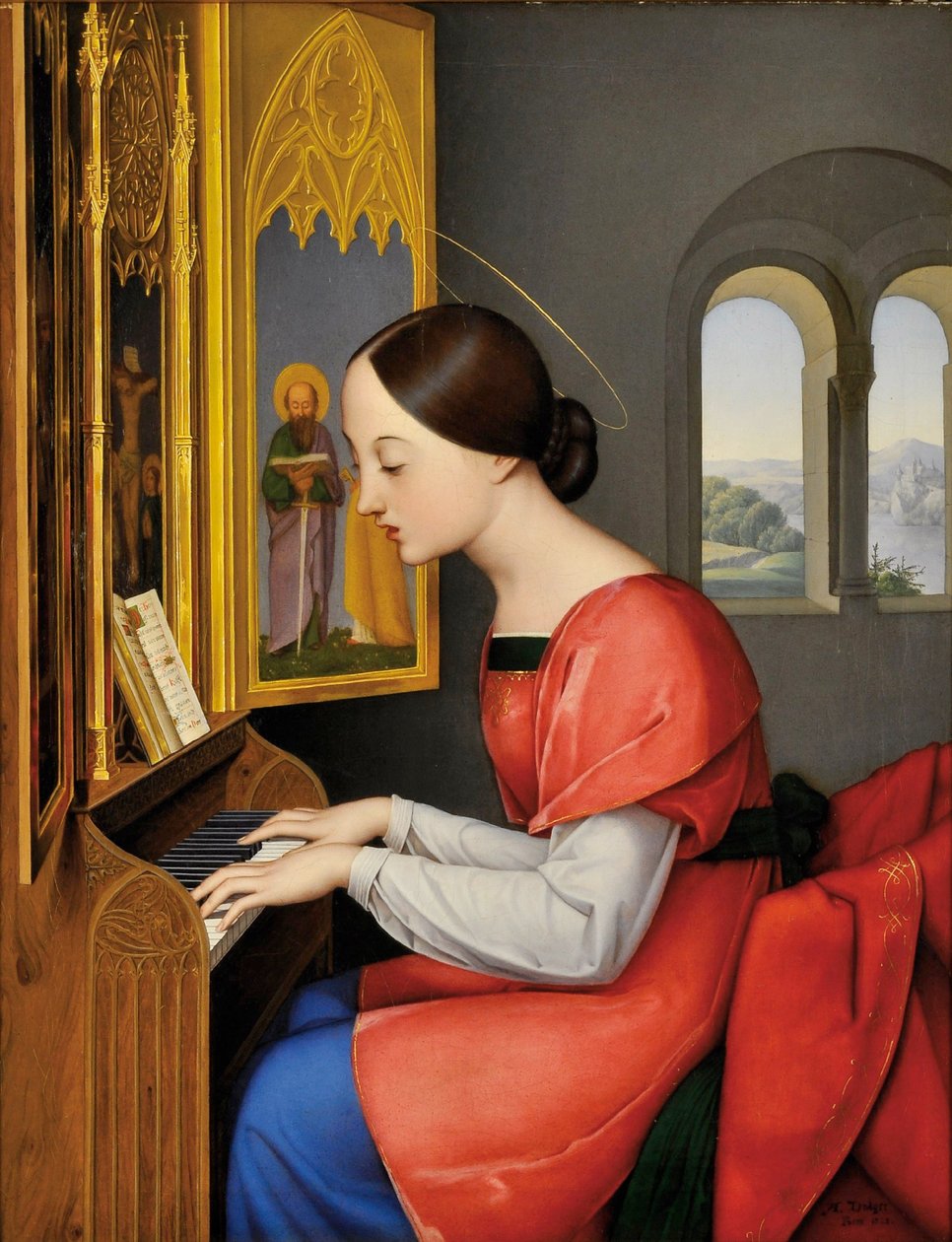 Santa Cecilia di Roma che suona l