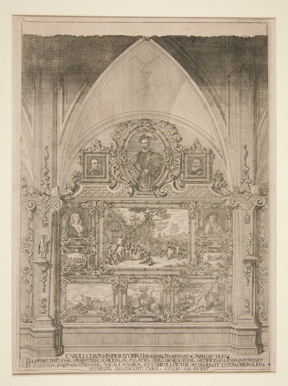 Nicchia ad arco decorata con ritratti e scene di genere da Anton Joseph von Prenner