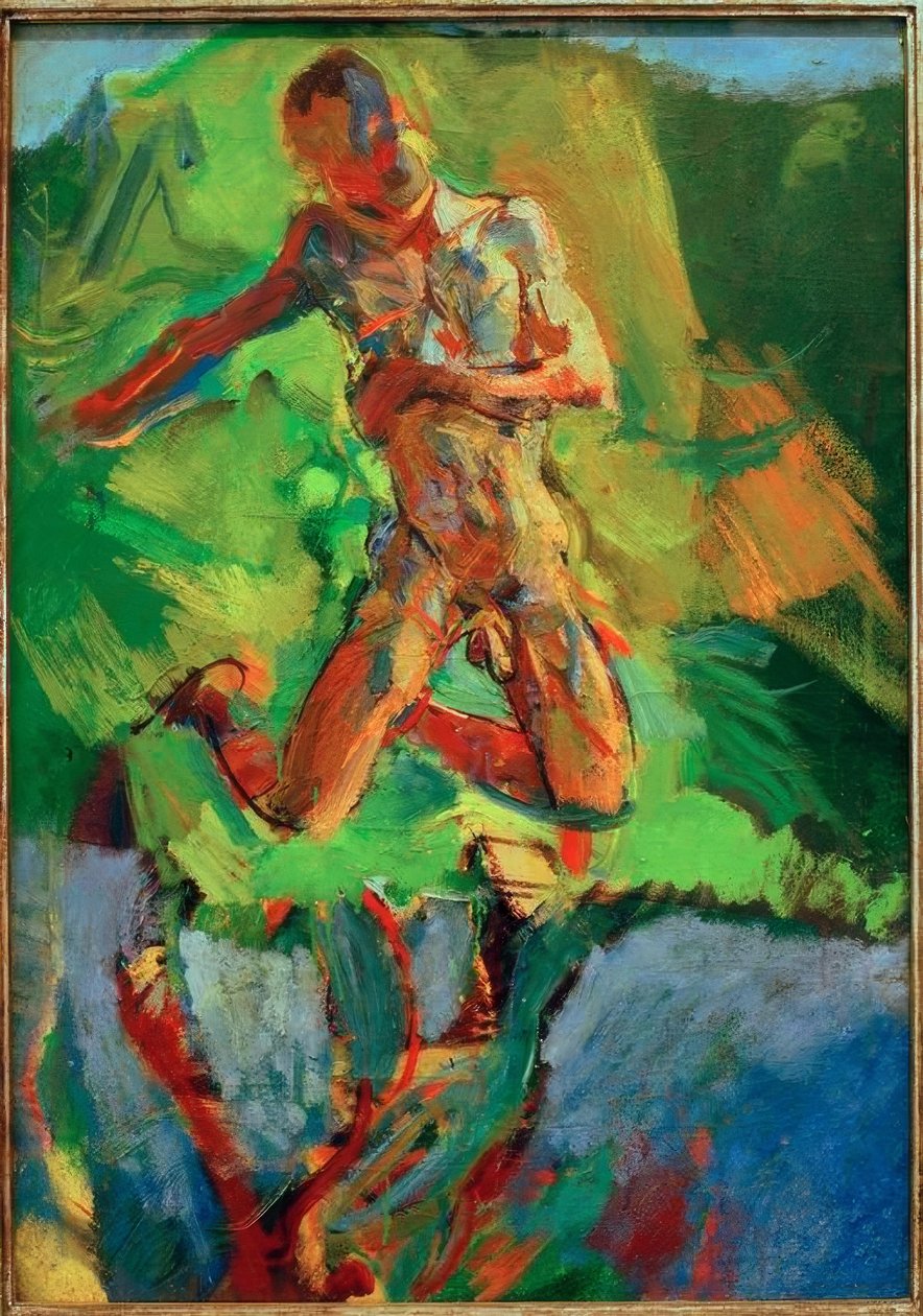 Narciso inginocchiato da Anton Kolig