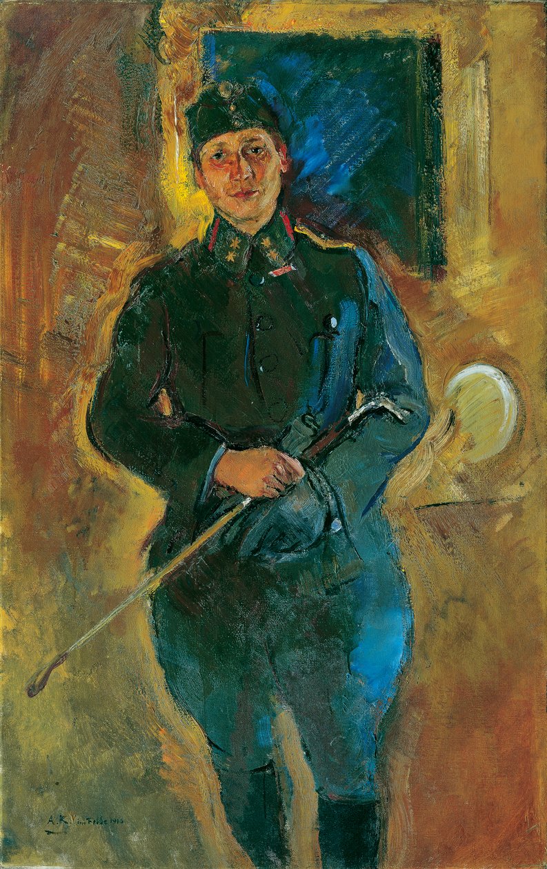 Otto von Aichelburg-Zossenegg come tenente di cavalleria da Anton Kolig