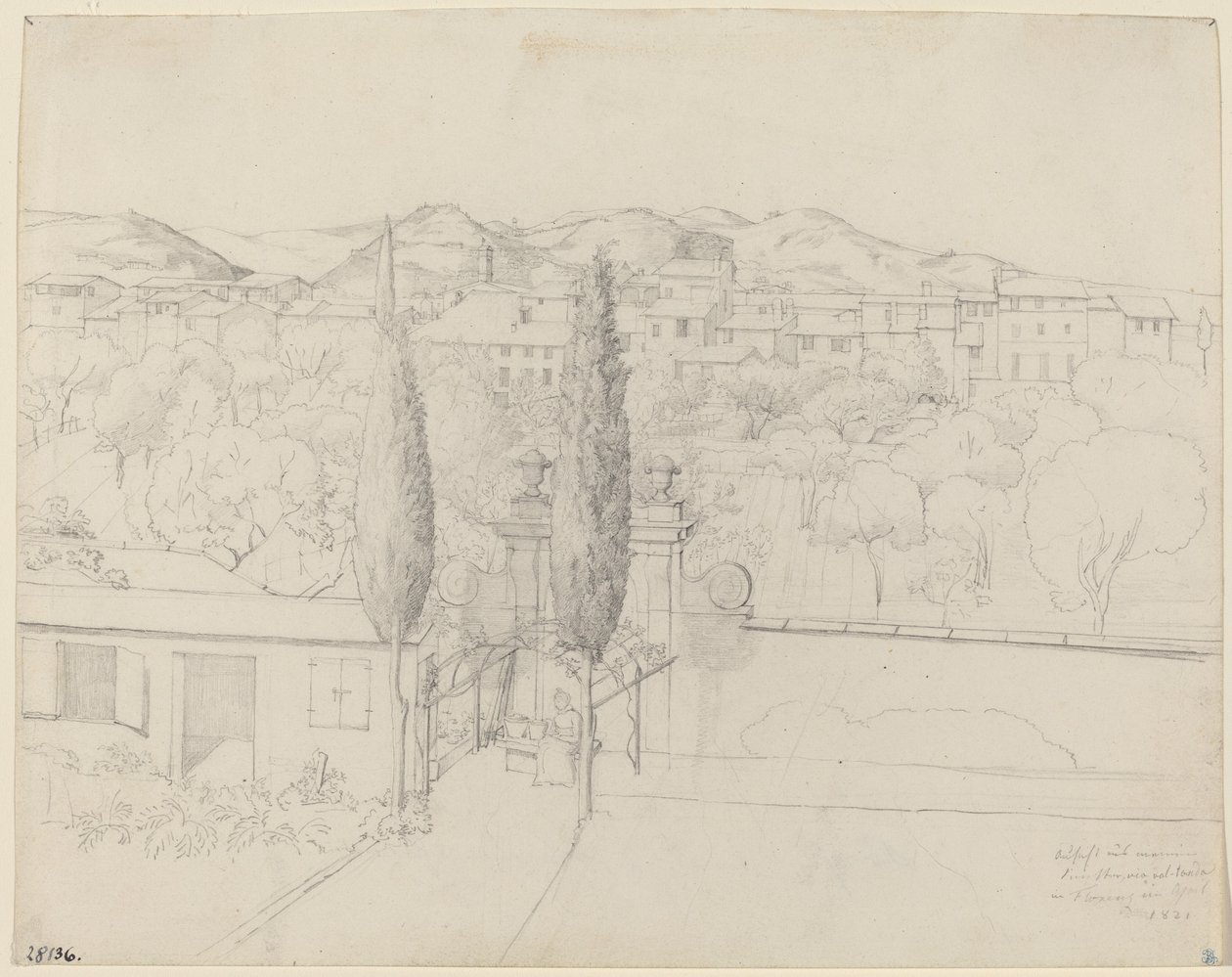 Vista dalla mia finestra, via valfonda a Firenze (Giardini a Firenze visti dalla finestra dell