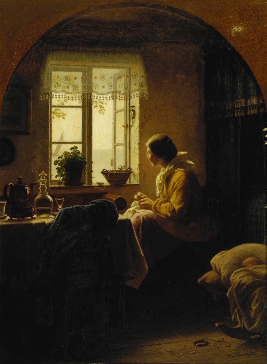 Alla finestra da Anton Laurids Johannes Dorph