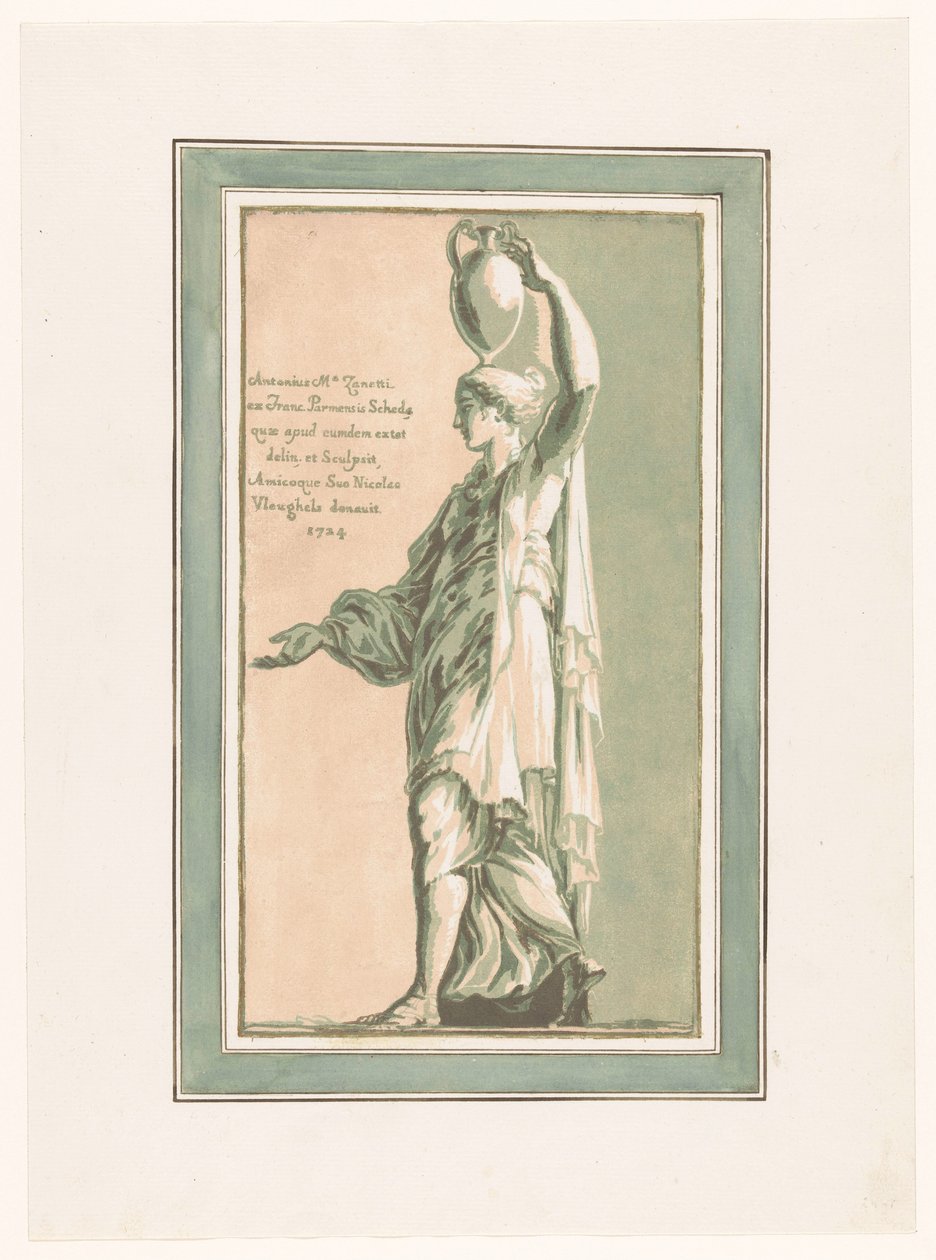 Donna che cammina con un vaso da Anton Maria I Zanetti