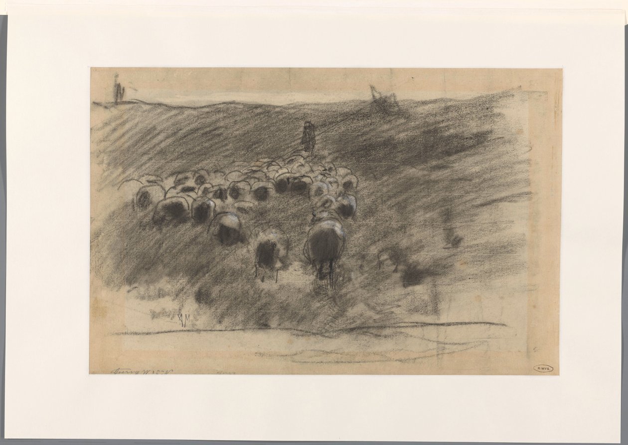 Pastore con gregge di pecore da Anton Mauve