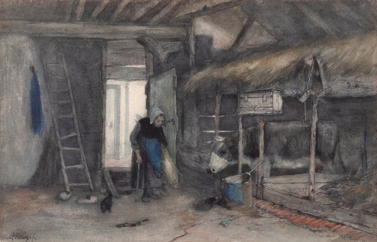 Faccende mattutine, c.1845-65 da Anton Mauve