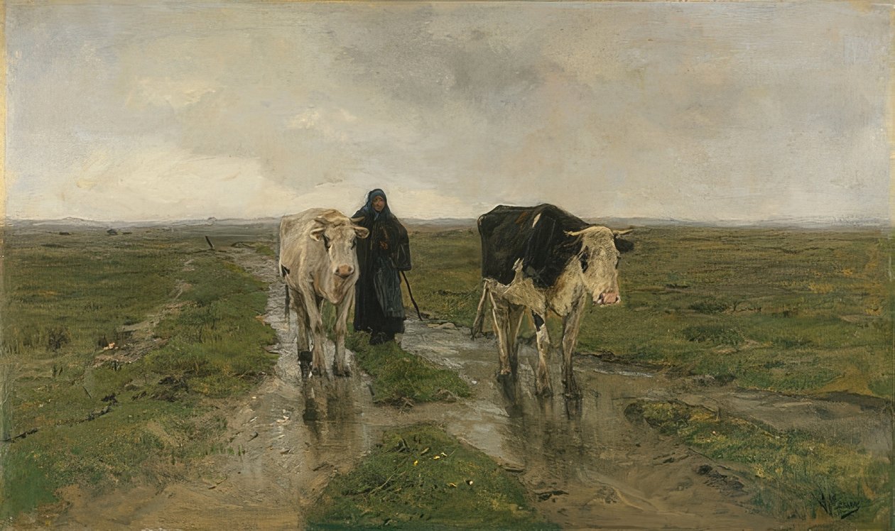 Pasto al pascolo da Anton Mauve