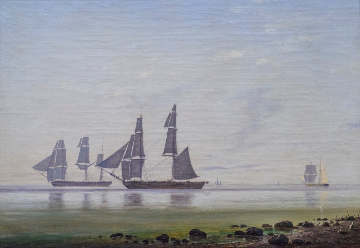 Una calma mattinata in mare da Anton Melbye