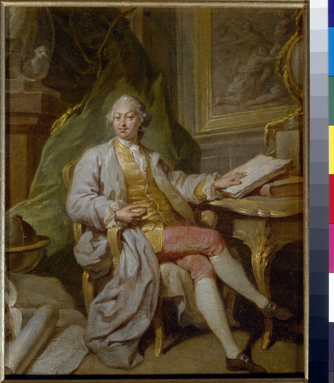 Ritratto di L Henninger - Pittura di Anton Pavlovich Losenko, olio su tela, ca. 1760 da Anton Pavlovich Losenko
