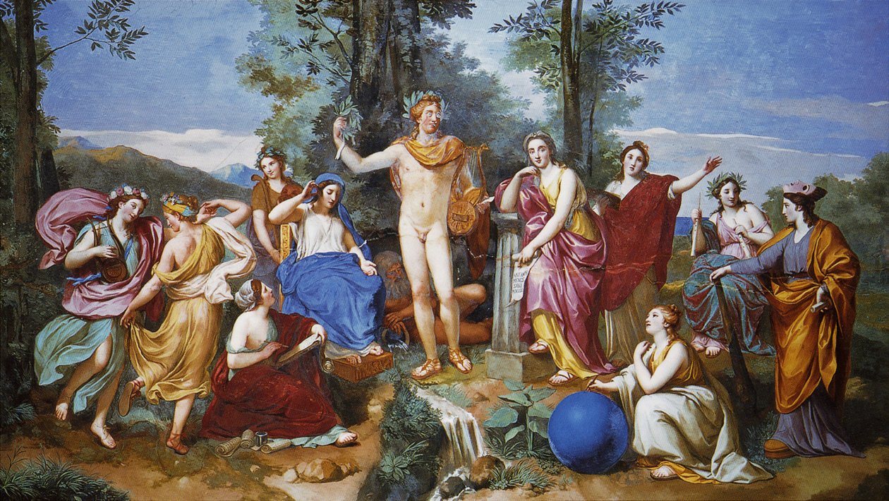 Apollo, Mnemosine e le nove muse da Anton Raphael Mengs