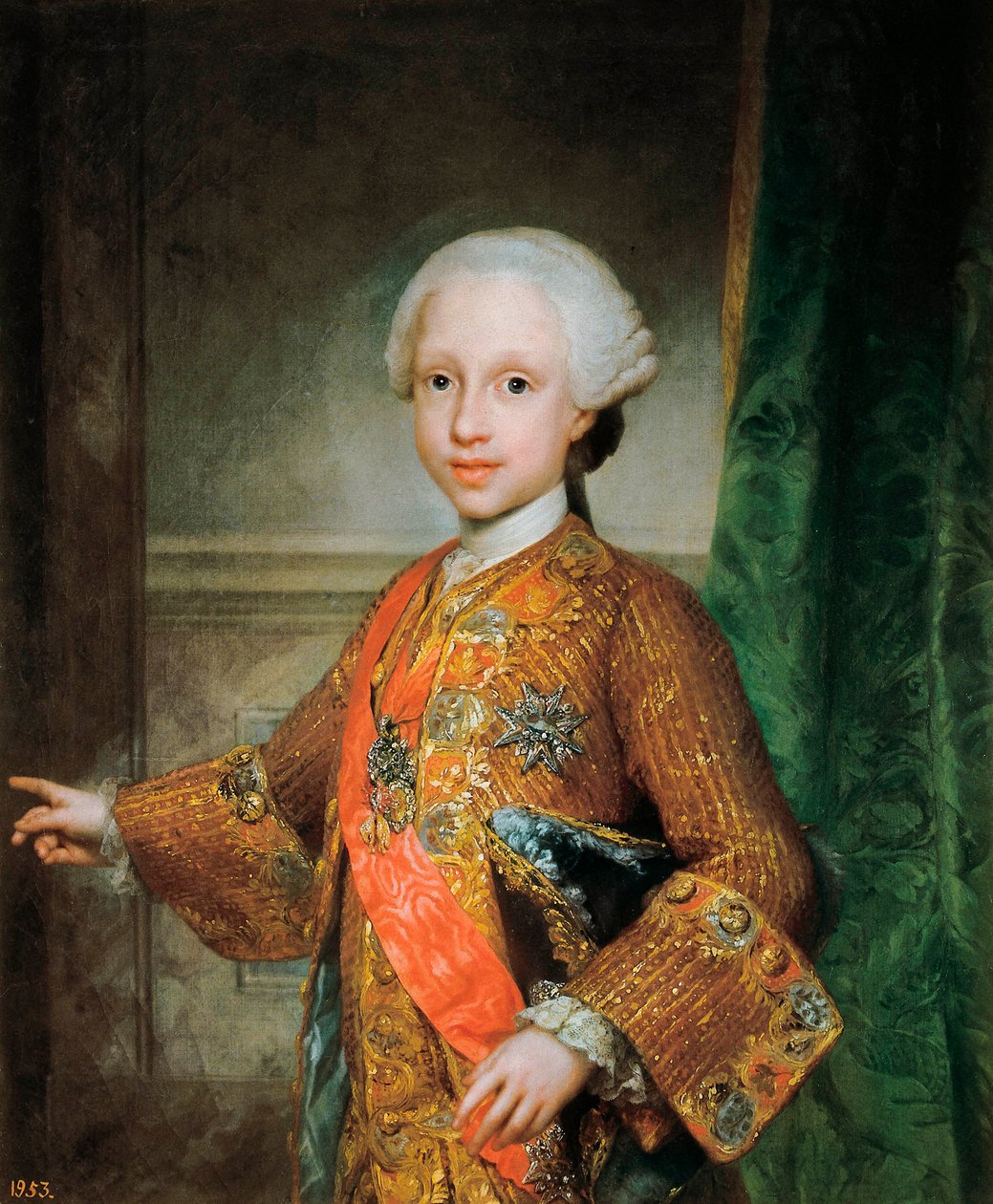 Ritratto di Francesco Saverio di Borbone, Infante di Spagna, Cavaliere del Santo Spirito da Anton Raphael Mengs