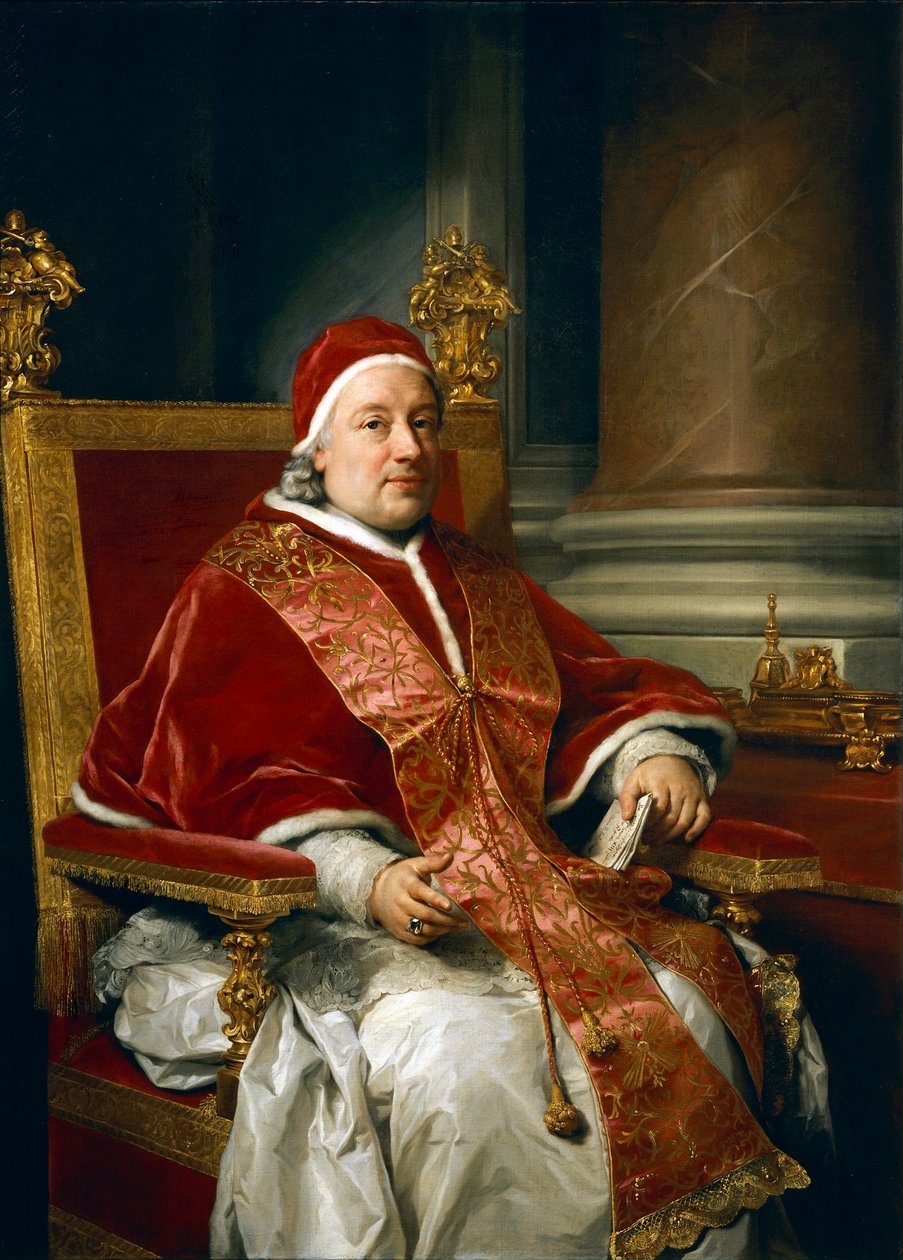 Ritratto di Papa Clemente XIII Rezzonico, di Anton Raphael Mengs da Anton Raphael Mengs