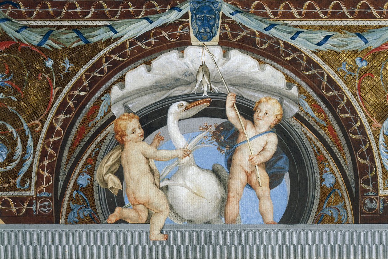 Putti con un pellicano, di Anton Raphael Mengs, (dettaglio) da Anton Raphael Mengs
