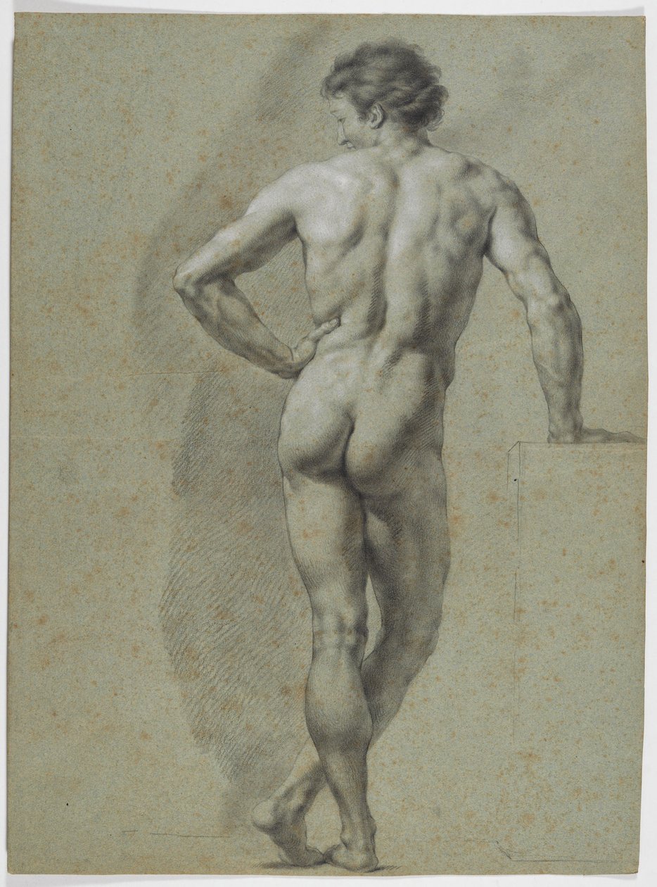 Posizione eretta a schiena nuda, con il braccio sinistro appoggiato da Anton Raphael Mengs