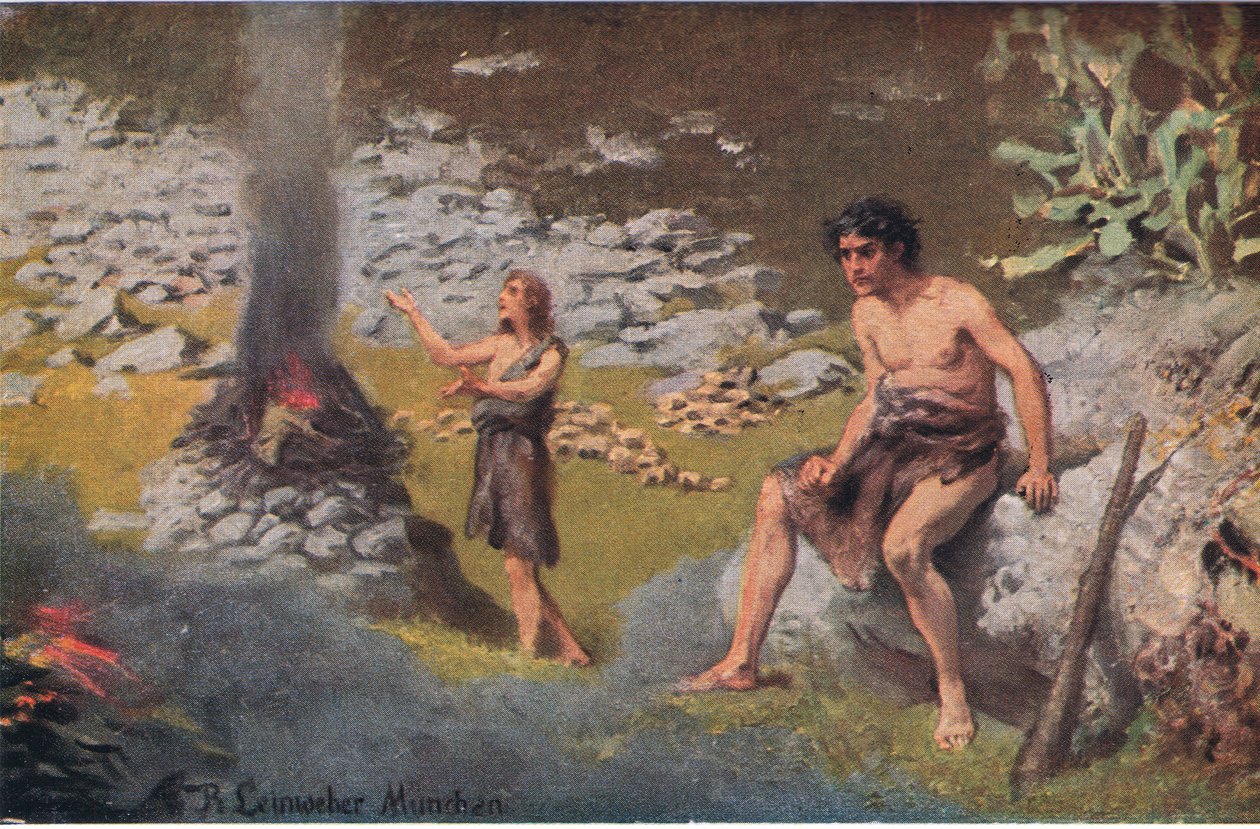 Caino e Abele, da Hulberts Story of the Bible pubblicato da The John Winston Company, 1932 da Anton Robert Leinweber