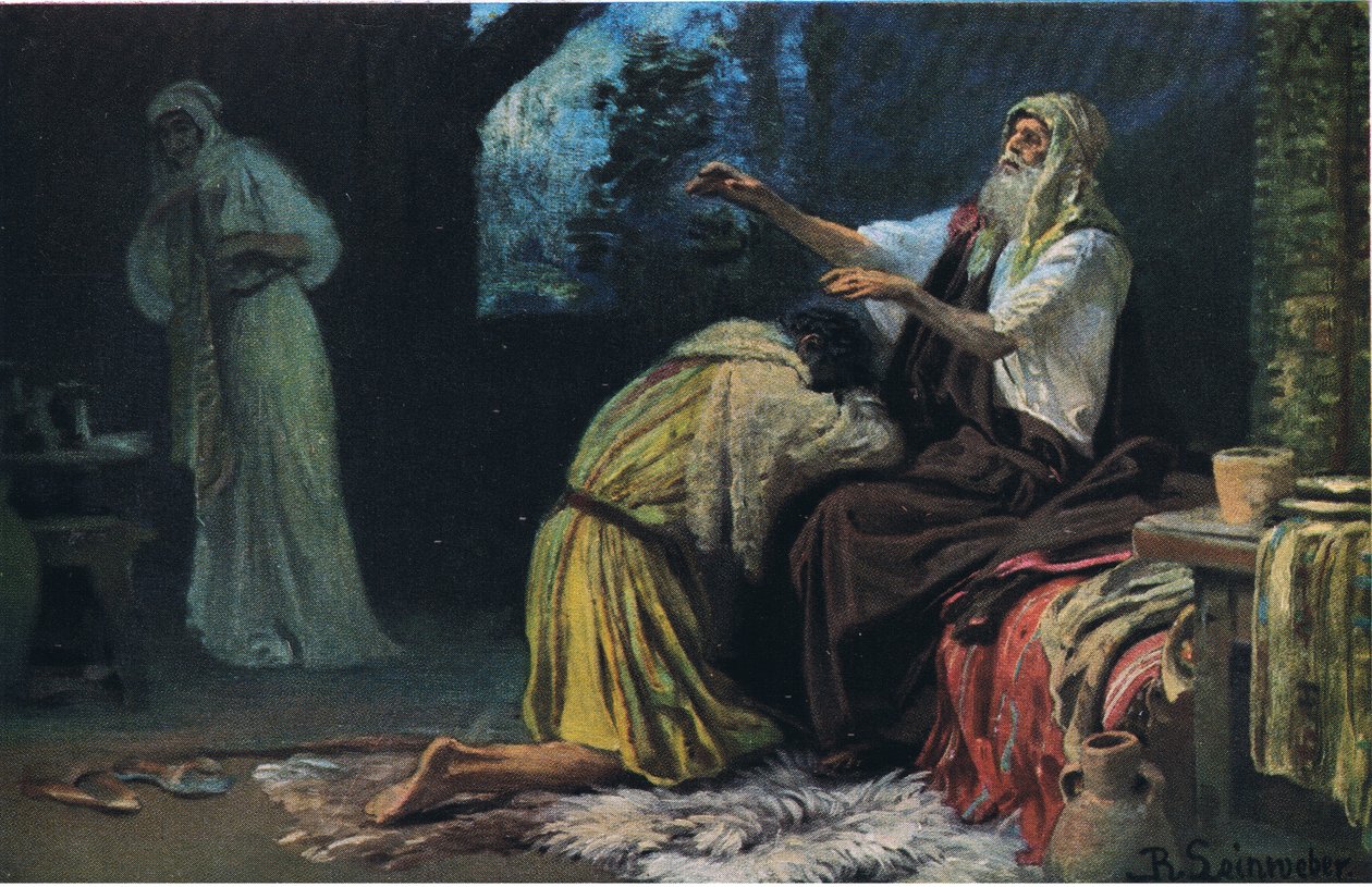 Isacco benedice Giacobbe, da Hulberts Story of the Bible pubblicato da The John Winston Company da Anton Robert Leinweber