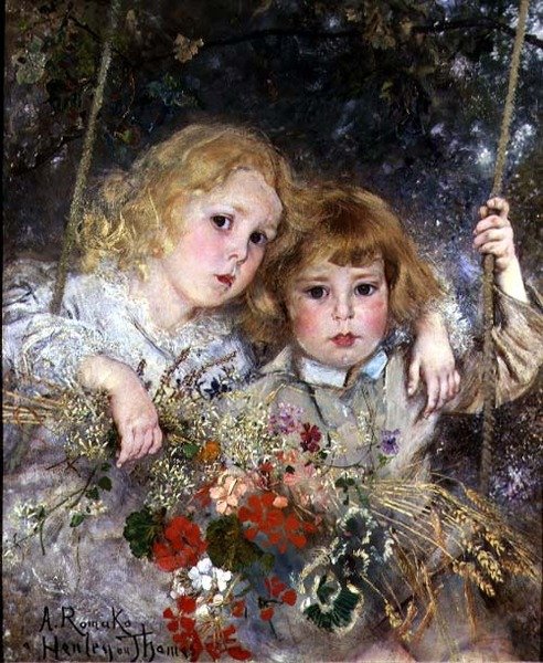 Ritratto di Ernest e Beatrice Makins su un