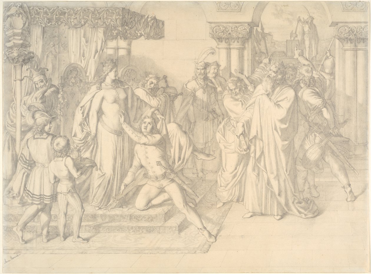 Concorso dei Cantanti sulla Wartburg da Anton Romako