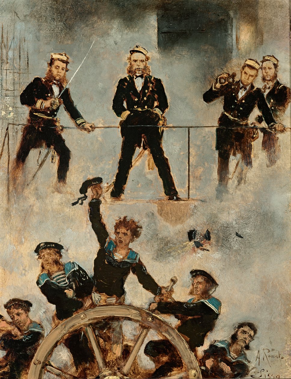 Tegetthoff nella battaglia navale di Lissa II da Anton Romako