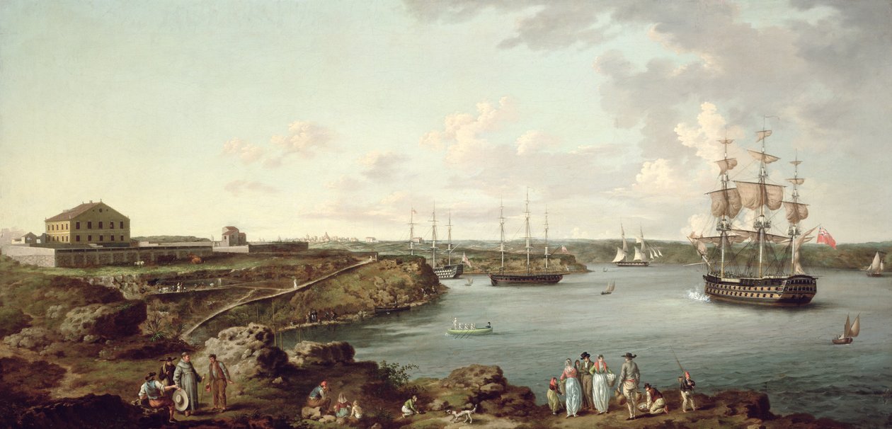 Navi della Royal Navy a Port Mahon, Minorca da Anton Schantz