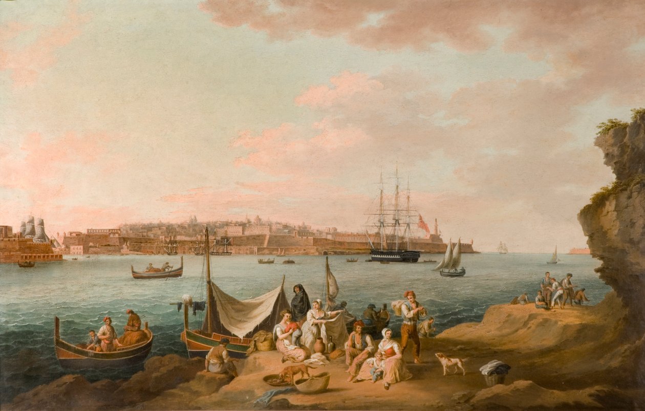 Scena del porto, Malta da Anton Schranz