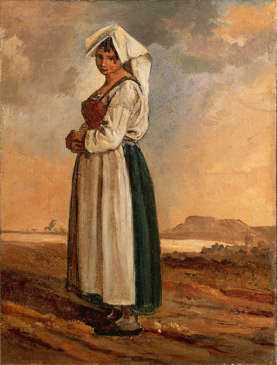 Contadina con costume della regione del Lazio meridionale da Anton Sminck Pitloo