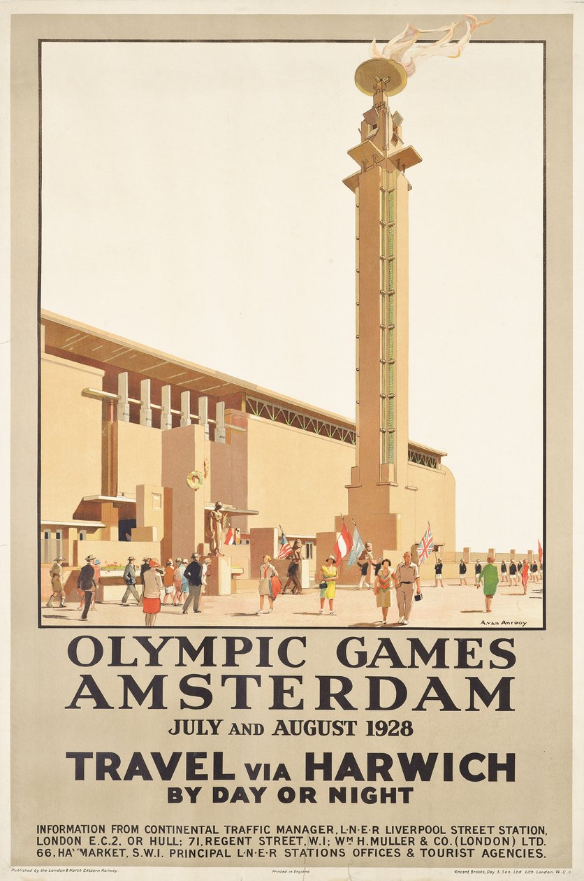 Un Manifesto che Pubblicizza i Giochi Olimpici del 1928 ad Amsterdam da Anton Van Anrooy