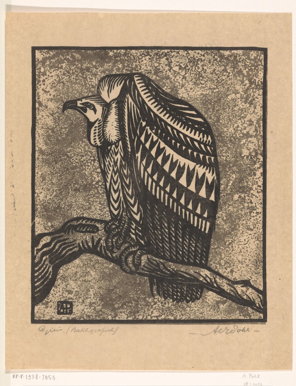 Avvoltoio da Anton Vincent Emanuel Pohl (signed by artist)