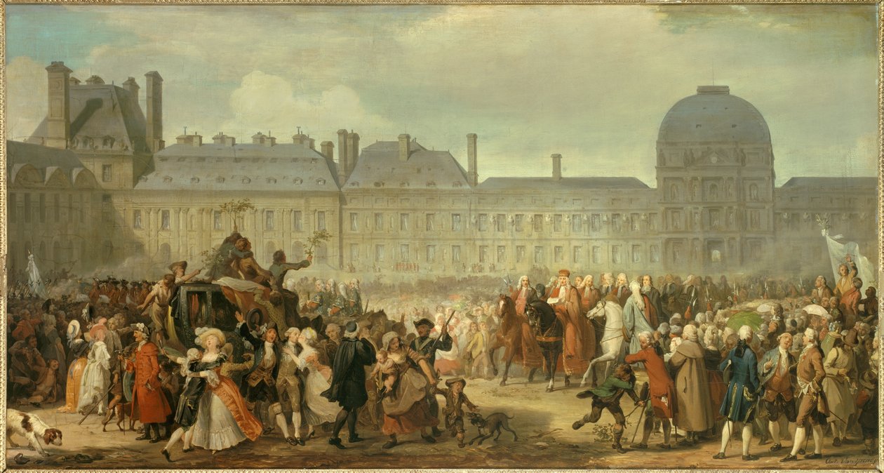 Pubblicazione del Trattato di Versailles davanti al Palazzo delle Tuileries il 25 novembre da Anton van Ysendyck