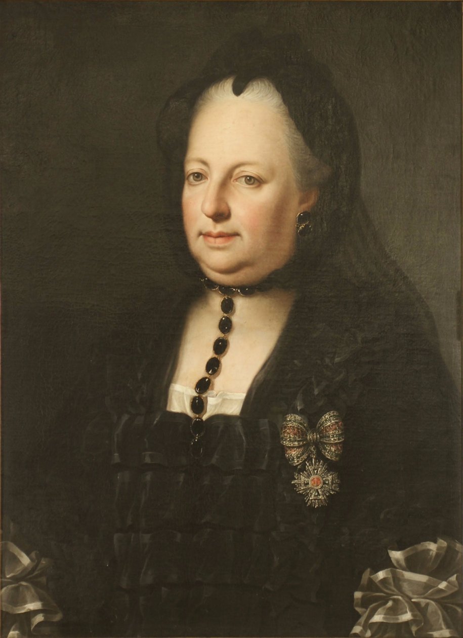Maria Teresa vestita a lutto da Anton von Maron