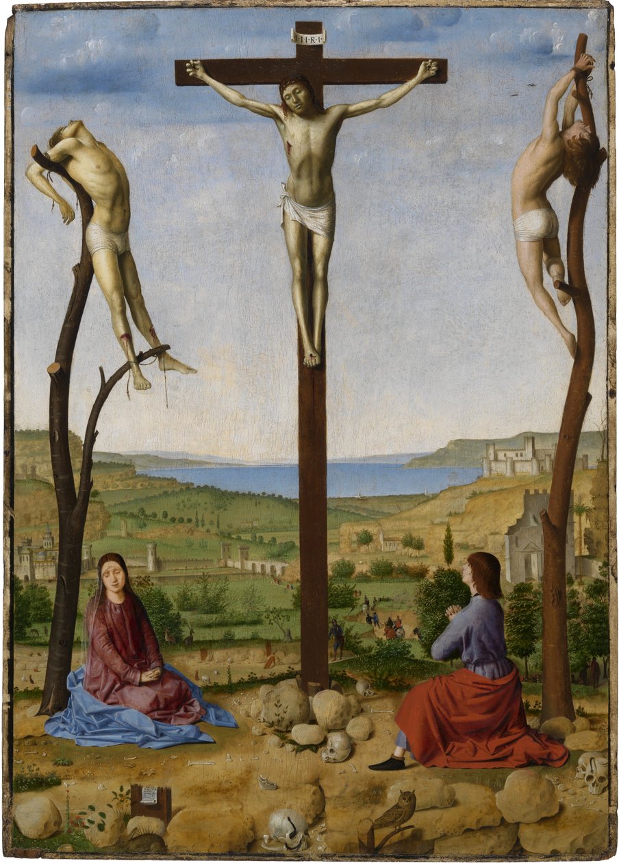 Crocifissione con Santa Maria e San Giovanni Evangelista da Antonello da Messina