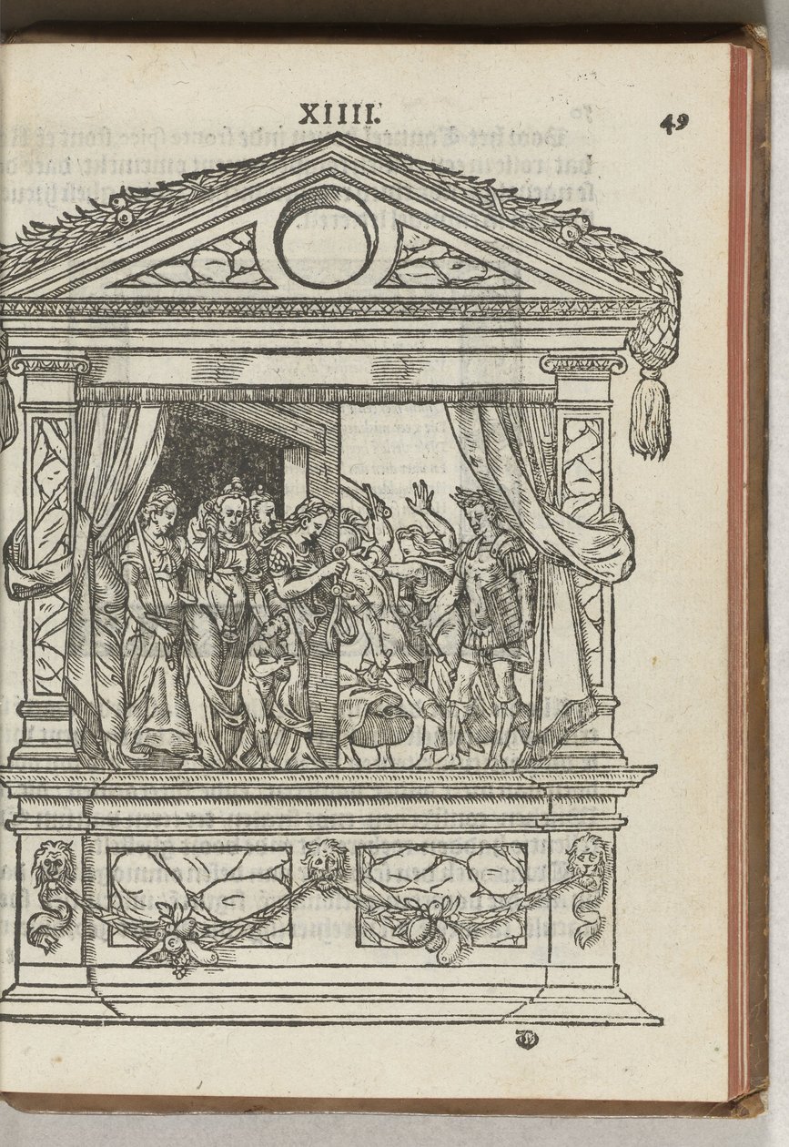 Terza struttura decorata con scena: il principe libera le virtù dalla prigionia da Antoni van Leest