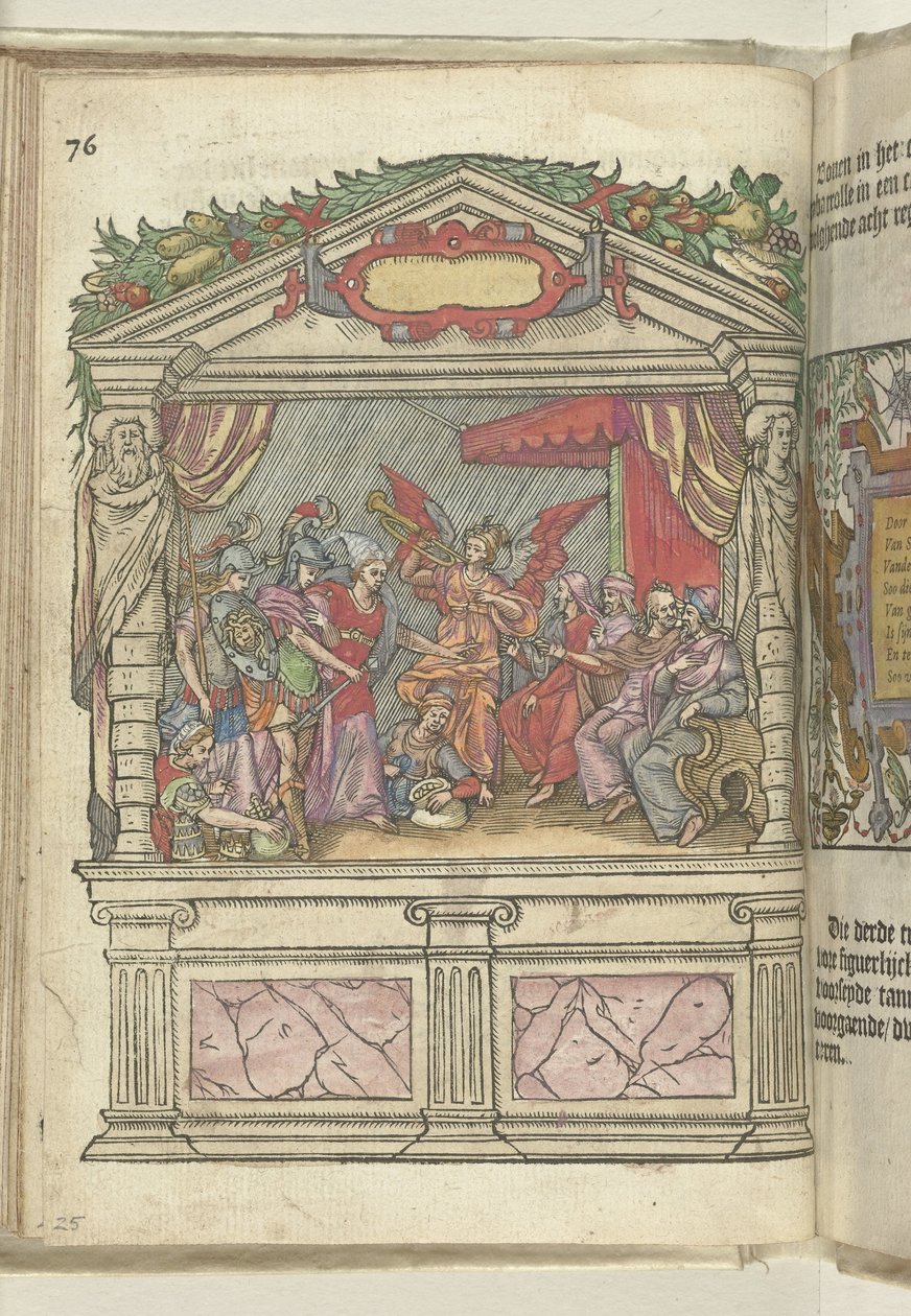 Scena con rappresentazione allegorica presso il Grote Markt, 1578 da Antoni van Leest