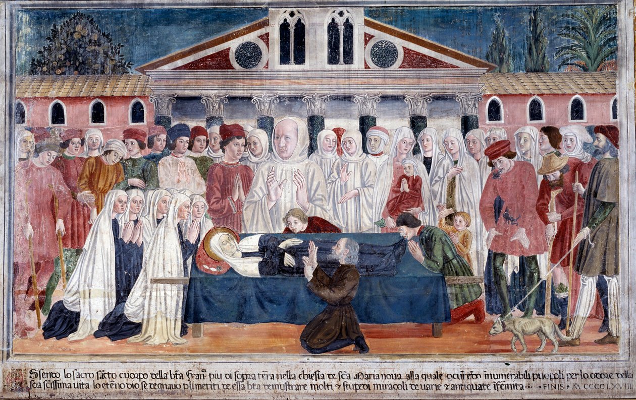 Vita di Santa Francesca Romana: La morte della santa da Antoniazzo Romano