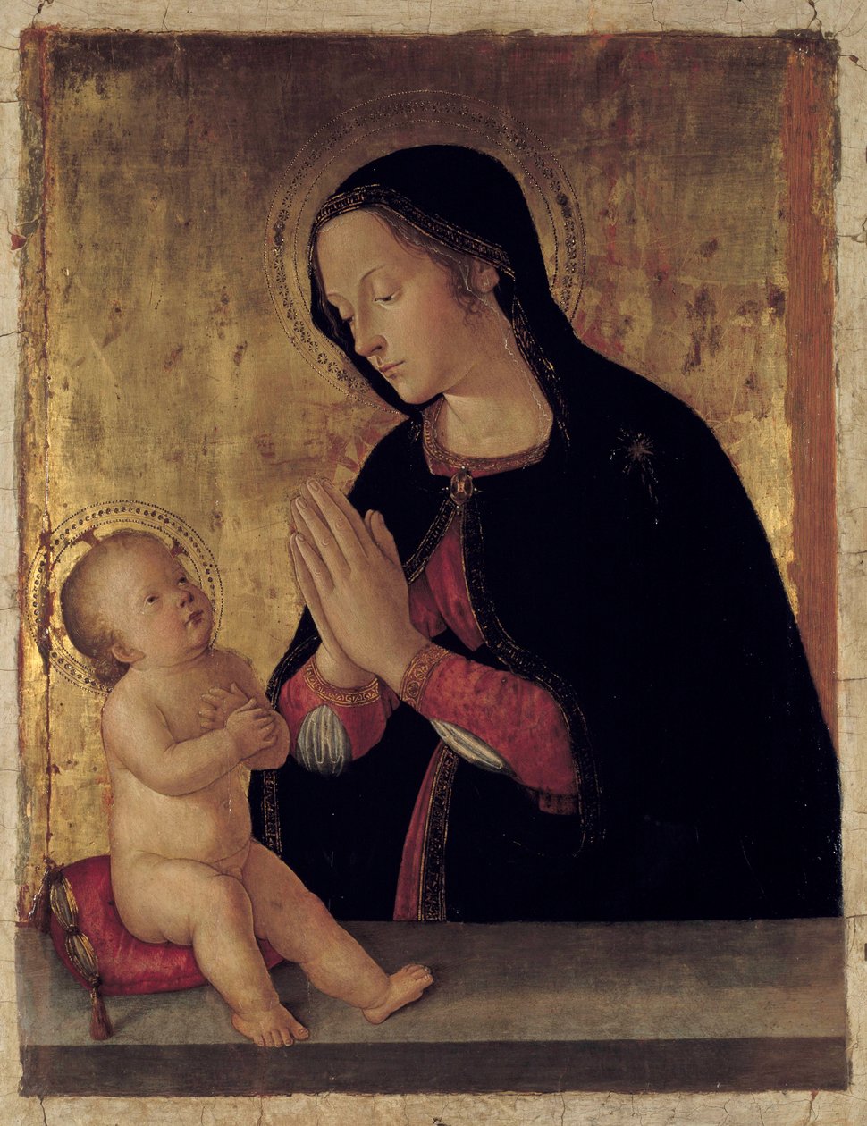 La Vergine che adora il Bambino Pala d