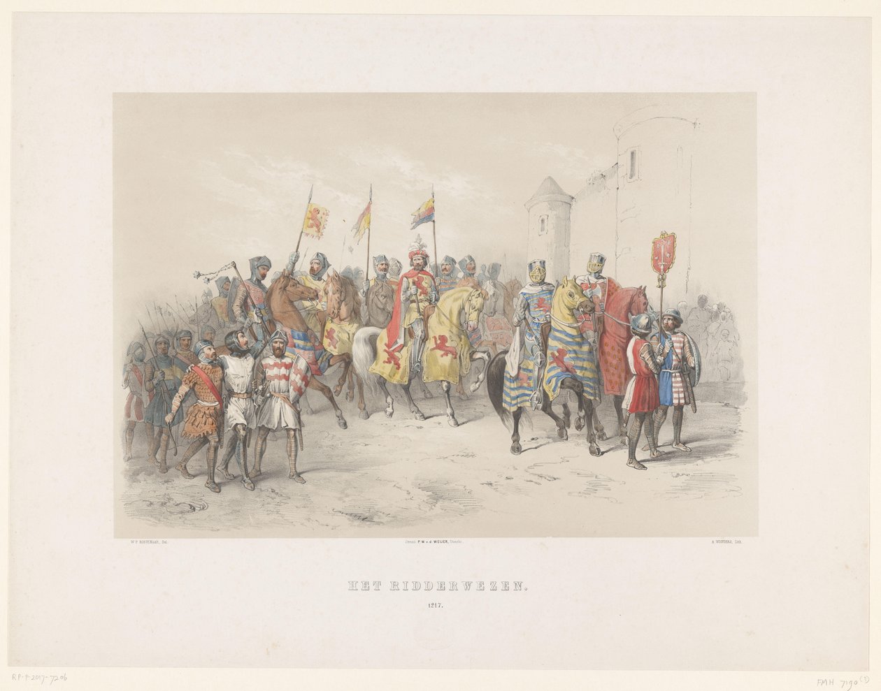 Mascherata di Utrecht del 1851: Cavalleria, 1217 da Antonie Johannes Groeneveldt