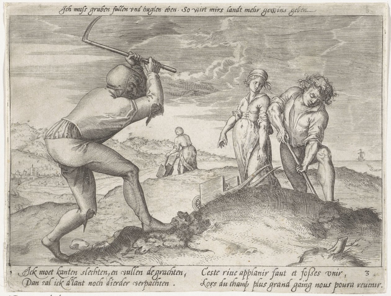 Livellamento del terreno da Antonie Wierix (II) (possibly)