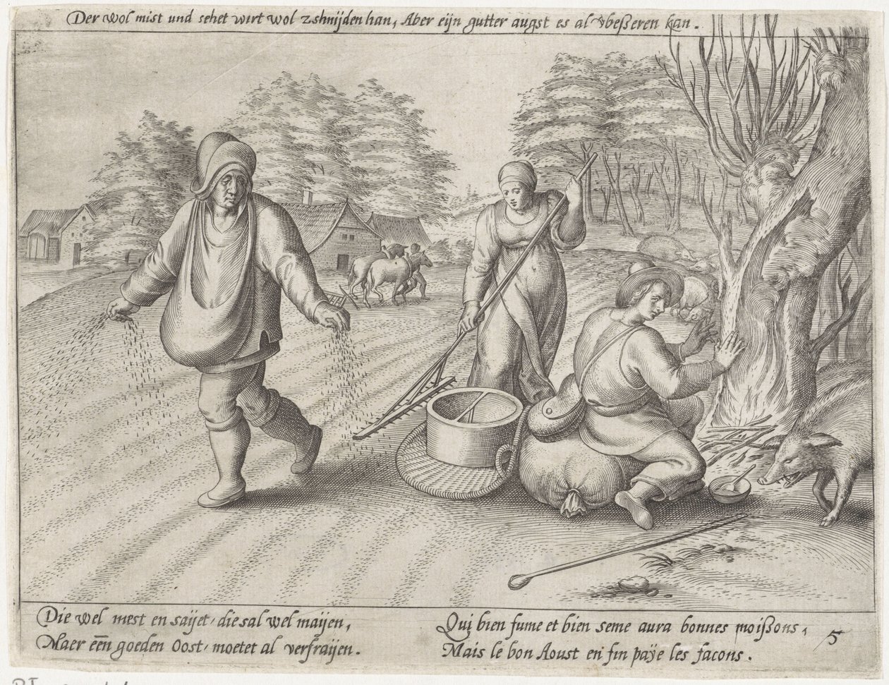 Semina nei campi da Antonie Wierix (II) (possibly)