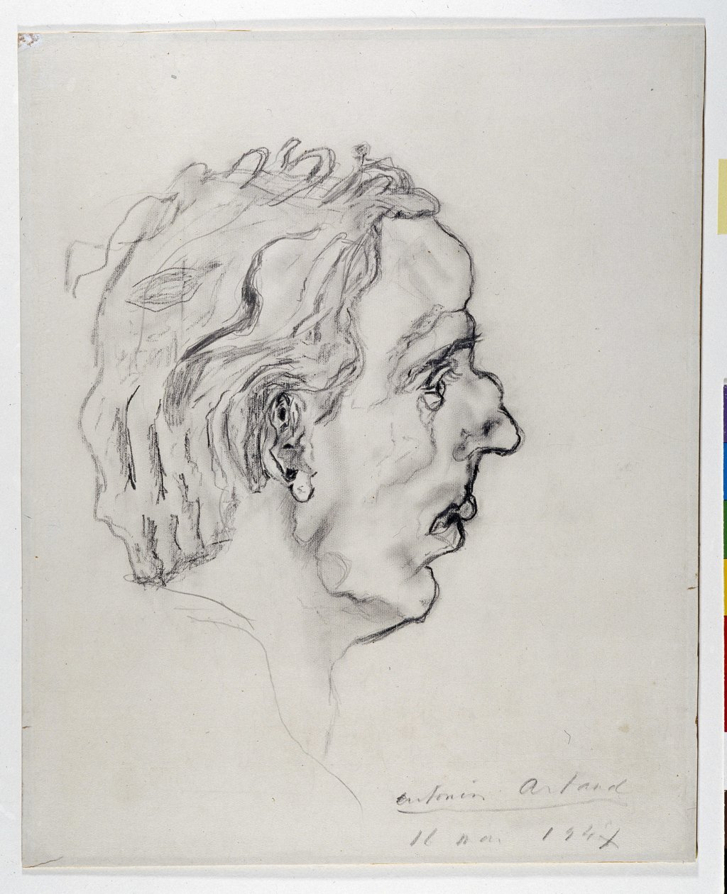 Ritratto del poeta Jacques Prevel (1915-1951) di profilo - 11 maggio da Antonin Artaud